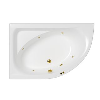 Гидромассажная ванна WHITECROSS Aquarella 0108.170110.100.SOFT.GL левая 170x110 см Soft золото