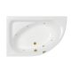 Гидромассажная ванна WHITECROSS Aquarella 0108.170110.100.SOFT.GL левая 170x110 см Soft золото