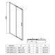 Душевая дверь Vincea Garda VDS-3RN10/11MT 110 хром стекло текстурное