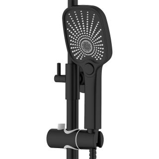 Душевая стойка Azario Lursy AZ-K2349B чёрный матовый