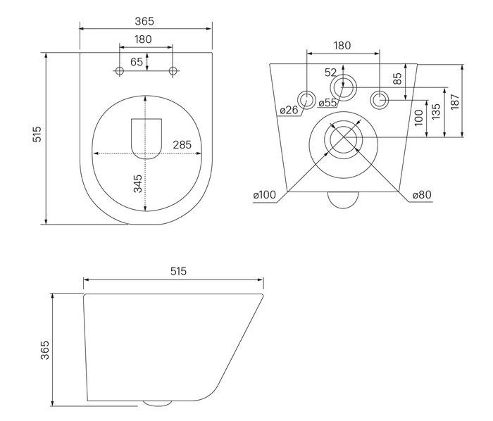 Подвесной унитаз IDDIS Calipso CALR3BMi25 безободковый чёрный матовый