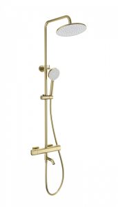 Душевая стойка Wonzon & Woghand Stay 1 WW-B3051-A1-BG с термостатом брашированное золото