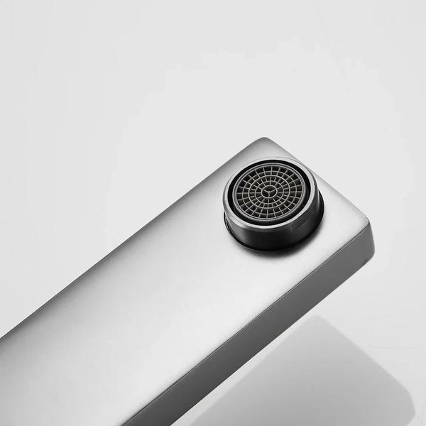 Смеситель для раковины с гигиеническим душем Shevanik S8271T оружейная сталь