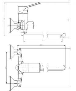 Смеситель для ванны ESKO Eiger EG 30 хром
