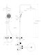 Душевая стойка Cezares Дождь (Rain) RAIN1-CD-T-GM с термостатом оружейная сталь