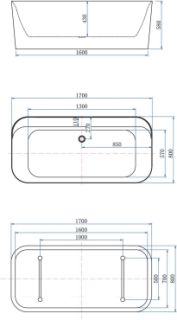 Акриловая ванна Allen Brau Priority 2.21001.20/CGM 170x78 см
