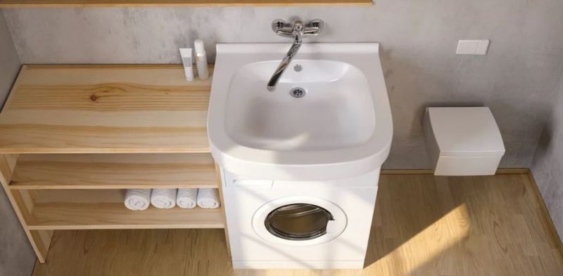 Раковина Кувшинка Люкс Лайт для установки над стиральной машиной 60см