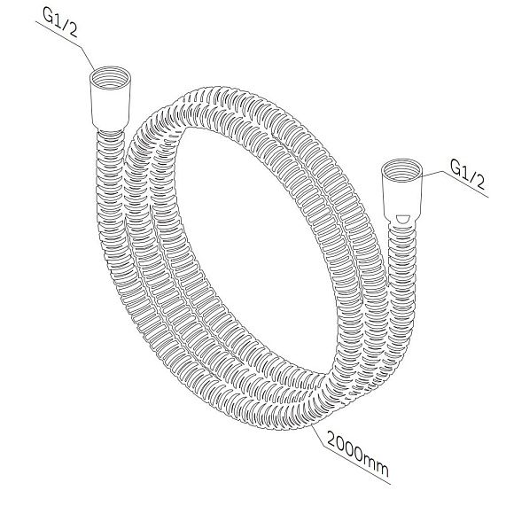 Шланг для душа 200 AM.PM F0420D00 хром