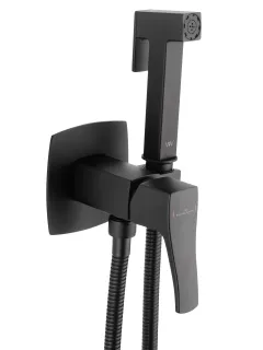 Гигиенический душ со смесителем Wonzon & Woghand Flex WW-88829072-MB чёрный матовый