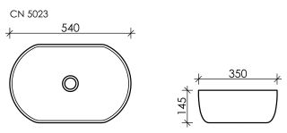 Раковина Ceramica Nova Element CN5023 54см белый Раковина Ceramica Nova Element CN5023 54см белый