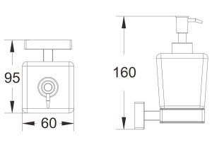 Дозатор жидкого мыла Shevanik SG5644C белый