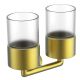 Стакан для ванной комнаты двойной Raglo R320.08.03 золотой сатин
