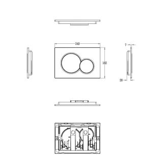Кнопка смыва для инсталляции механическая Wonzon & Woghand WW-IB232-MW белый матовый