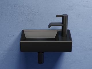 Раковина подвесная Ceramicanova Элемент (Element) CN6051LMB 41 см чёрный матовый