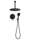 Душевой комплект Filarete Roun FL1029BL чёрный матовый