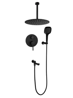 Душевой комплект Filarete Roun FL1027BL чёрный матовый