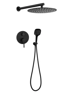 Душевой комплект Filarete Roun FL1028BL чёрный матовый