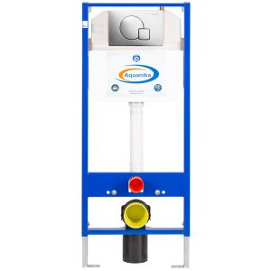 Инсталляция для подвесного унитаза Aquanika Basic 10.702.450.02.10 с клавишей смыва хром
