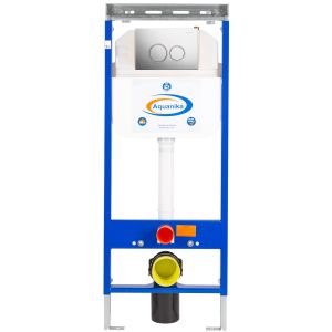 Инсталляция для подвесного унитаза Aquanika Basic ComboFix 10.702.45B.02.19 с клавишей смыва хром