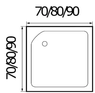 Душевой поддон WEMOR  90/24 S 900*900*240 мм 10000000298 квадратный