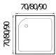 Душевой поддон WEMOR  90/24 S 900*900*240 мм 10000000298 квадратный
