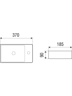 Раковина Weltwasser подвесная 370х185х90 WW AISBACH 5092 R 10000003873 белый