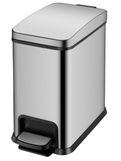 Педальное ведро Weltwasser TOBER MT 8L 10000003981 Матовая сталь