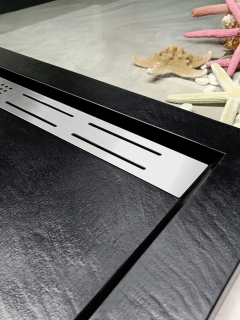 Душевой поддон Weltwasser с сифоном WW TRS 10080 STONE-BL 10000004380 черный матовый
