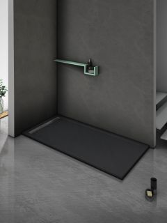 Душевой поддон Weltwasser с сифоном WW TRS 12080 STONE-BL 10000004381 черный матовый