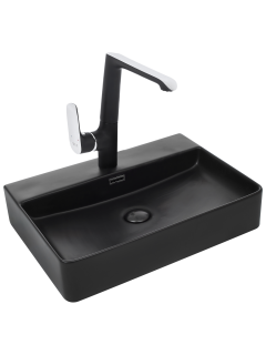 Раковина Weltwasser накладная матовая черная 600х420х120 WW ELBACH 2173 MB 10000004504