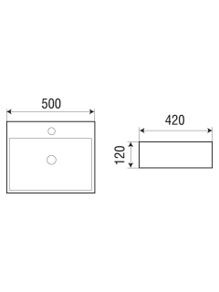 Раковина Weltwasser накладная матовая черная 500х420х120 WW ELBACH 21733 MB 10000004505