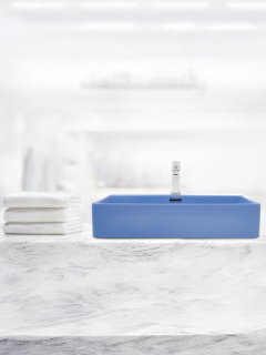 Раковина Weltwasser накладная матовая голубая 600х420х120 WW ELBACH 2173 MBL 10000004506