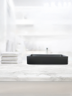 Раковина Weltwasser накладная матовая черная 600х405х110 WW ELBACH 2174 MB 10000004508