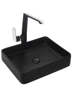 Раковина Weltwasser накладная матовая черная 510х405х110 WW ELBACH 2178 MB 10000004509
