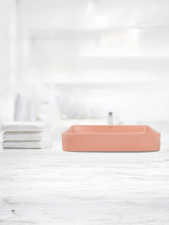 Раковина Weltwasser накладная матовая розовая 600х405х110 WW ELBACH 2174 MP 10000004510