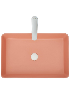 Раковина Weltwasser накладная матовая розовая 600х405х110 WW ELBACH 2174 MP 10000004510