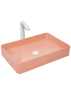Раковина Weltwasser накладная матовая розовая 600х405х110 WW ELBACH 2174 MP 10000004510