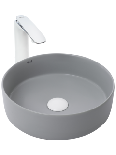 Раковина Weltwasser накладная матовая светло-серая 355х355х120 WW ELBACH 3134 MFG 10000004513