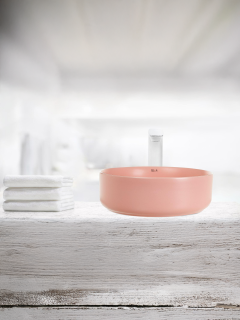 Раковина Weltwasser накладная матовая розовая 355х355х120 WW ELBACH 3134 MP 10000004515