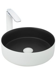 Раковина Weltwasser накладная белая черная 355х355х120 WW ELBACH M3134 WB 10000004523