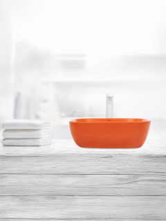 Раковина Weltwasser накладная матовая оранжевая 490х395х150 WW ELBACH 2143 MO 10000004526