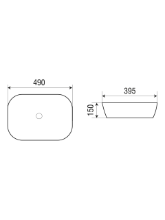 Раковина Weltwasser накладная матовая оранжевая 490х395х150 WW ELBACH 2143 MO 10000004526
