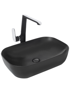 Раковина Weltwasser накладная матовая черная 610х400х145 WW ELBACH 2143P MB 10000004529