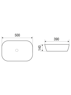Раковина Weltwasser накладная матовая черная 500х390х140 WW ELBACH 2195 MB 10000004538