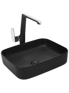 Раковина Weltwasser накладная матовая черная 500х390х140 WW ELBACH 2195 MB 10000004538