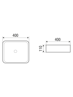 Раковина Weltwasser накладная мрамор черная с белым 400х400х110 WW ELBACH 2179 K512 10000004546