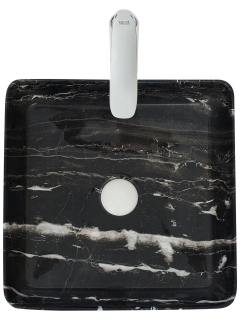 Раковина Weltwasser накладная мрамор черная с белым 400х400х110 WW ELBACH 2179 K512 10000004546