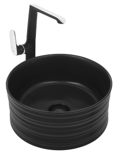 Раковина Weltwasser накладная матовая черная 405х405х180 WW ELBACH 3272 MB 10000004559