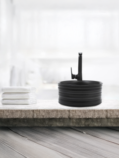 Раковина Weltwasser накладная матовая черная 405х405х180 WW ELBACH 3272 MB 10000004559