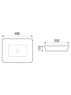 Раковина Weltwasser накладная 490х350х110 WW ELBACH 2261 1000000456 белый